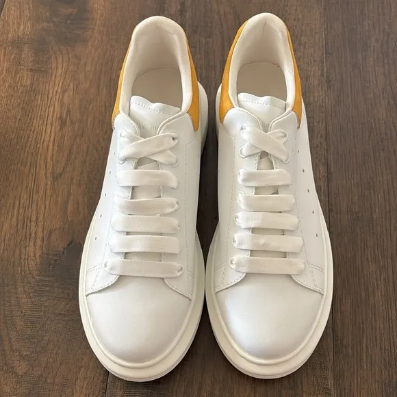 Alexander Mcqueen White Leather Oversized Platform Sneakers Mens 43 /‎ US 10