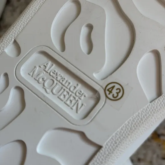 Alexander Mcqueen White Leather Oversized Platform Sneakers Mens 43 /‎ US 10