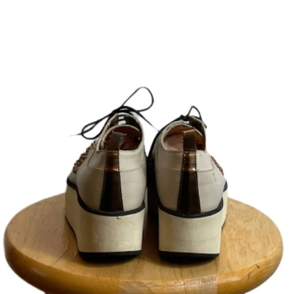 Alexander Smith Platform Bronze Studded Shoes