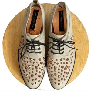 Alexander Smith Platform Bronze Studded Shoes