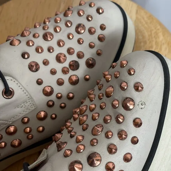 Alexander Smith Platform Bronze Studded Shoes