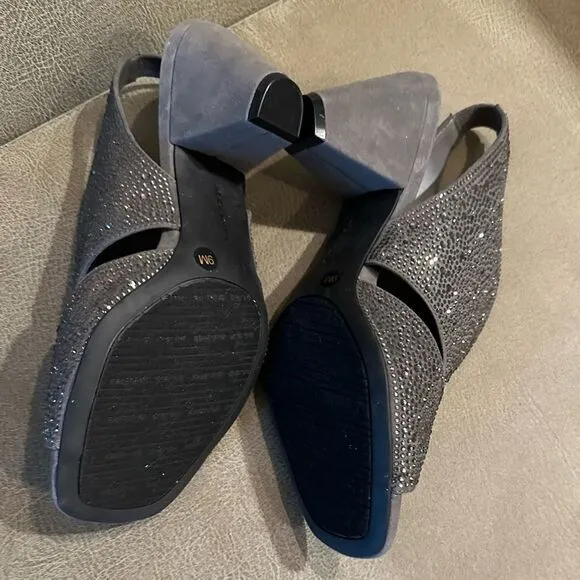 Alex Marie‎ Rhinestone Cone Heel Slingback Sandals