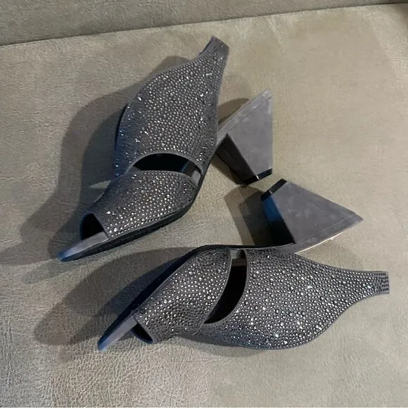 Alex Marie‎ Rhinestone Cone Heel Slingback Sandals
