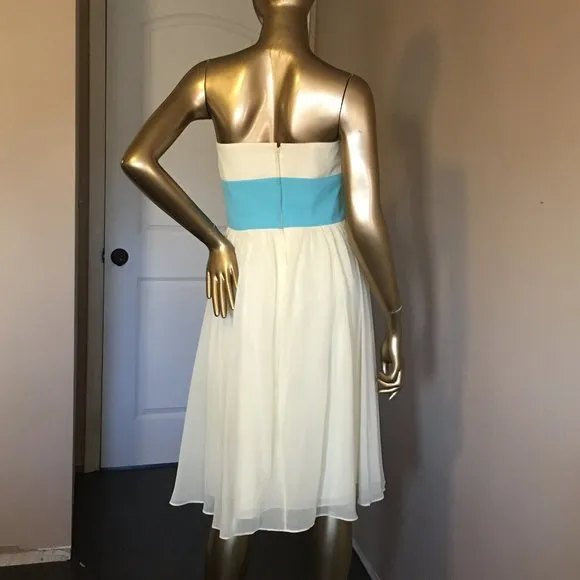 ALFRED ANGELO &quot;Modern Fit&quot; Butter Yellow strapless dress