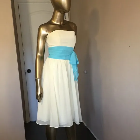 ALFRED ANGELO &quot;Modern Fit&quot; Butter Yellow strapless dress