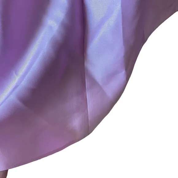 Alfred Sung Strapless A-Line Satin Gown With Modern Bow Detail size 8