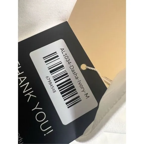 Alieva Dasha Women’s Modern One Shoulder fitted Dress in Ivory medium new