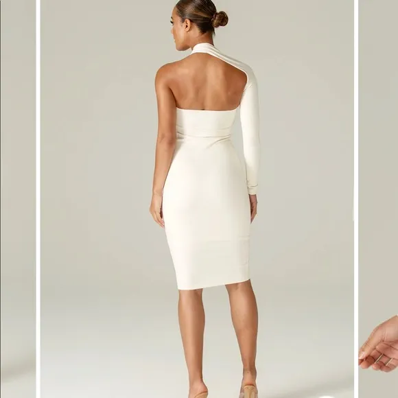 Alieva Dashs Modern Midi Dress (OFF WHITE) size XS