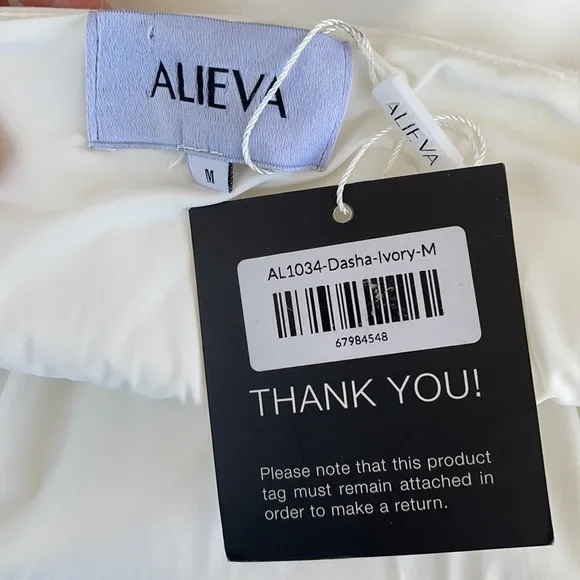 Alieva Dashs Modern Midi Dress (OFF WHITE) size XS