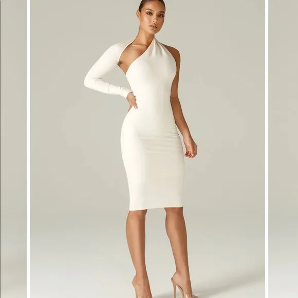 Alieva Dashs Modern Midi Dress (OFF WHITE) size XS