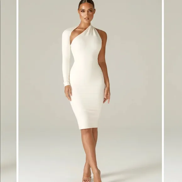 Alieva Dashs Modern Midi Dress (OFF WHITE) size XS