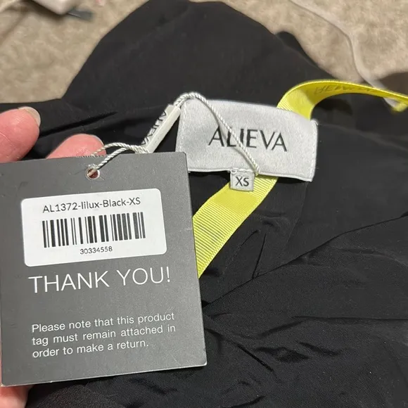 ALIEVA Women's Lilux One Shoulder Modern Maxi Dress Size XS In Black