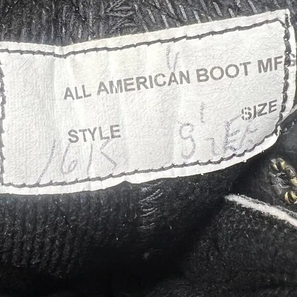All American Boot MFG 1615 Steel Toe Patrol Sz 9.5 EE Leather Fire Fighter