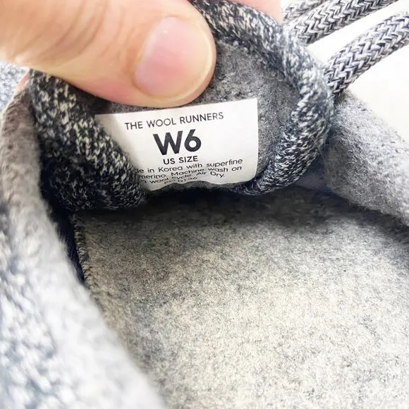 Allbirds 6 Womens Dark Gray the Wool Runners Shoes Sneakers