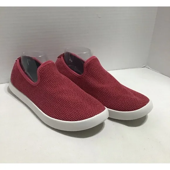 Allbirds Size M10 W11.5  Unisex Tree Loungers Slip-On Rubber Sole Botanic Red