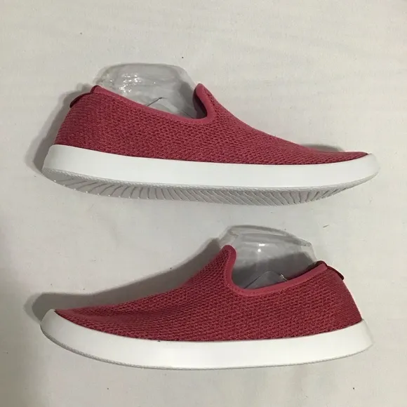 Allbirds Size M10 W11.5  Unisex Tree Loungers Slip-On Rubber Sole Botanic Red