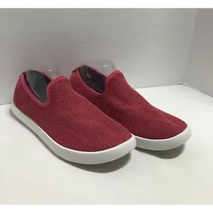 Allbirds Size M10 W11.5  Unisex Tree Loungers Slip-On Rubber Sole Botanic Red