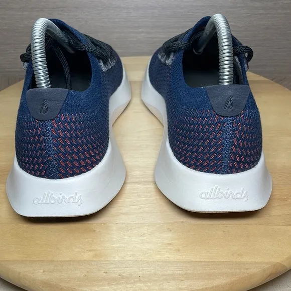 Allbirds Tree Dasher 1 womans Size 8 Blue Red Knit Runners Sneakers Tennis Shoes