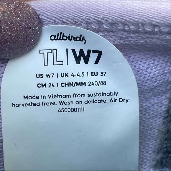 Allbirds Tree Loungers Lilian White Sole shoes size 7