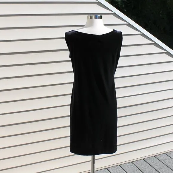 Allen Allen USA Women's Black Velvet Party Dress Vintage Classic Size M