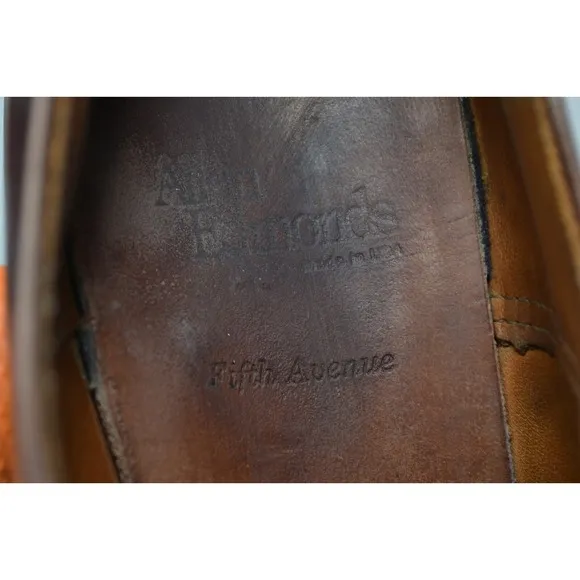 Allen Edmonds &quot;Fifth Avenue&quot; Dress Shoes Brown Leather Mens 12 B 97194 Luxury