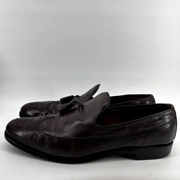 Allen Edmonds Berwick Wingtip Tassel Loafer Shoes Slip On Leather Brown 13AAA