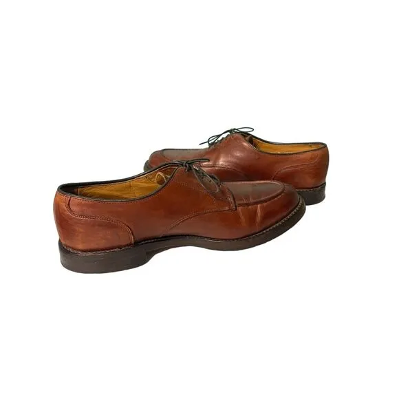 Allen‎ Edmonds Brown Leather Derby Shoes Lace-up Oxford Dress Shoes for Men S-5
