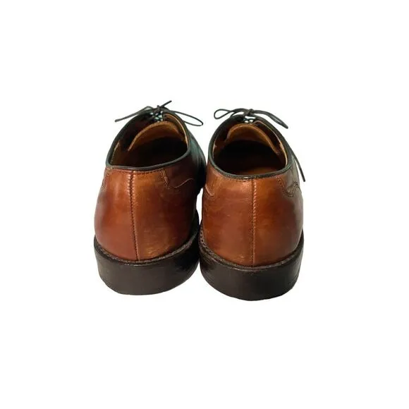 Allen‎ Edmonds Brown Leather Derby Shoes Lace-up Oxford Dress Shoes for Men S-5