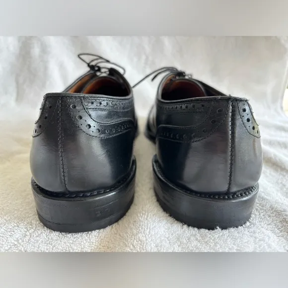 ALLEN EDMONDS Colton Men’s Black Leather Cap Toe Blucher Derby Shoes