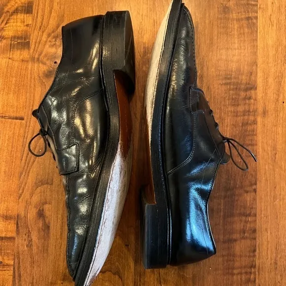 Allen Edmonds Dawson Black Leather Bicycle Toe Shoes Size 15