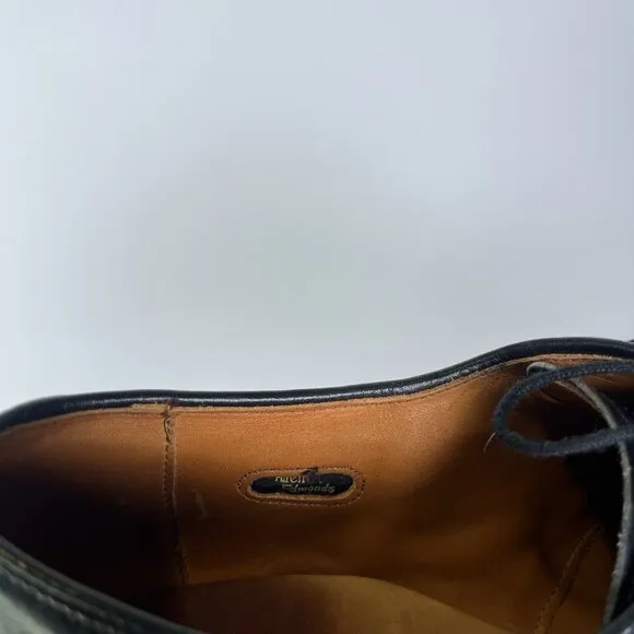 Allen Edmonds Delray Men's 11.5 3E Black Leather Split Toe Derby Dress Shoes