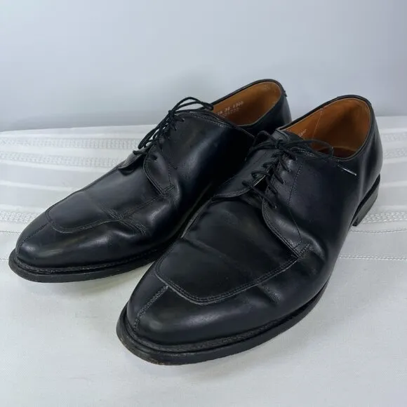 Allen Edmonds Delray Men's 11.5 3E Black Leather Split Toe Derby Dress Shoes