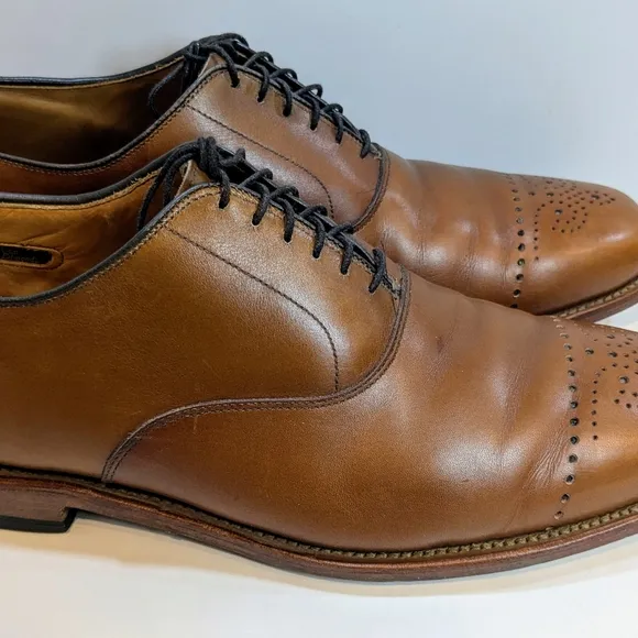 Allen Edmonds Dryden Brown Oxfords Shoes  Sz 12 D For Men Made In USA Very Good