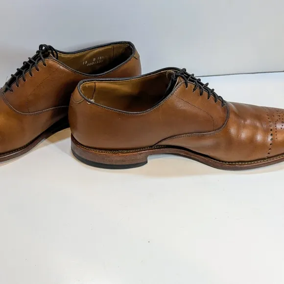 Allen Edmonds Dryden Brown Oxfords Shoes  Sz 12 D For Men Made In USA Very Good