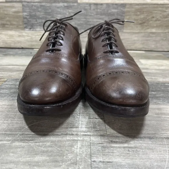 Allen Edmonds FIFTH AVENUE Cap-Toe Oxford Brown Leather Mens Shoes Size 11B 5745