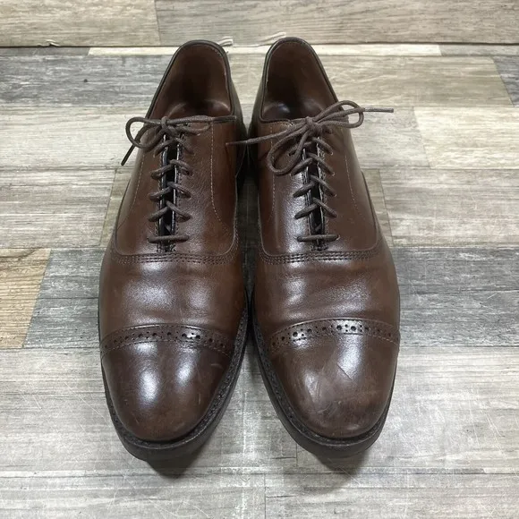 Allen Edmonds FIFTH AVENUE Cap-Toe Oxford Brown Leather Mens Shoes Size 11B 5745