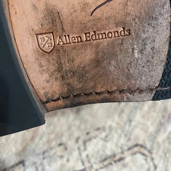 Allen Edmonds Franciscan Tooled Leather Monk Strap Classic Loafers Black SZ 11.5