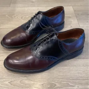 Allen Edmonds Mens Dress Shoes Shelton Saddle Oxfords US 11B 11 Mahogany Black