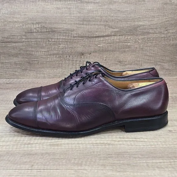 Allen Edmonds Park Avenue Men's Size 12 E Burgundy Leather Cap Toe Oxford Shoes