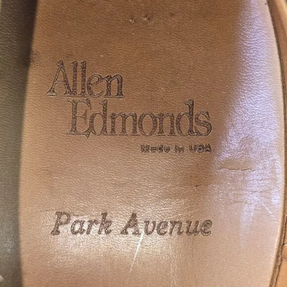 Allen Edmonds Park Avenue Men's Size 12 E Burgundy Leather Cap Toe Oxford Shoes