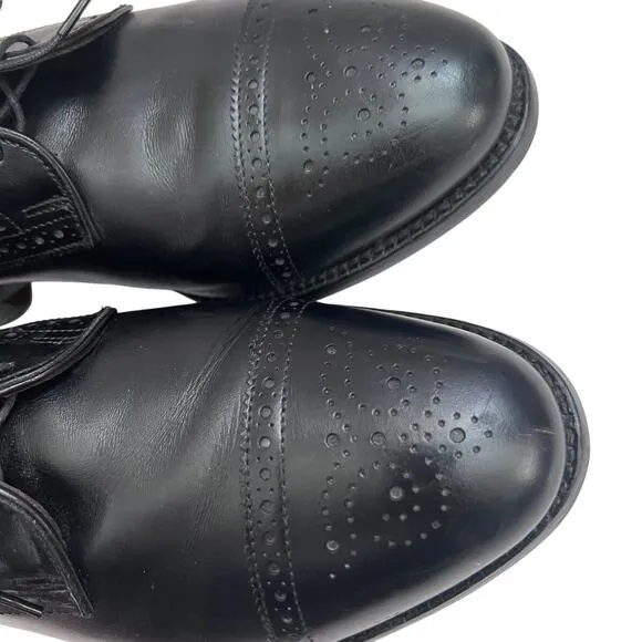 Allen Edmonds Sanford Black Leather Cap Toe Oxford Shoes Size 9.5 Wide