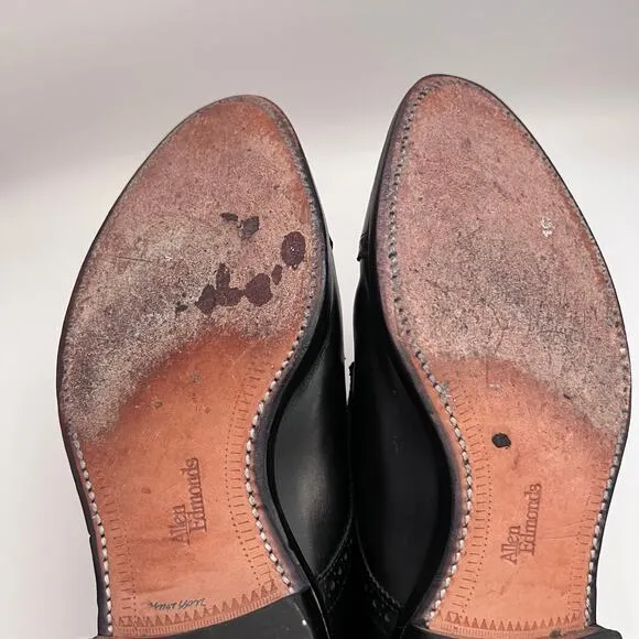 Allen Edmonds Sanford Black Leather Cap Toe Oxford Shoes Size 9.5 Wide