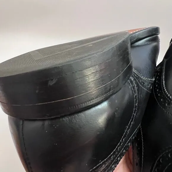 Allen Edmonds Sanford Black Leather Cap Toe Oxford Shoes Size 9.5 Wide