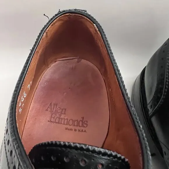 Allen Edmonds Sanford Black Leather Cap Toe Oxford Shoes Size 9.5 Wide
