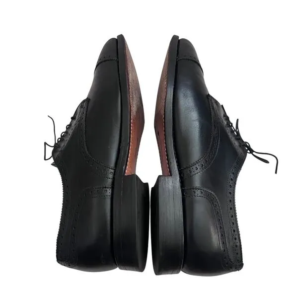 Allen Edmonds Sanford Black Leather Cap Toe Oxford Shoes Size 9.5 Wide