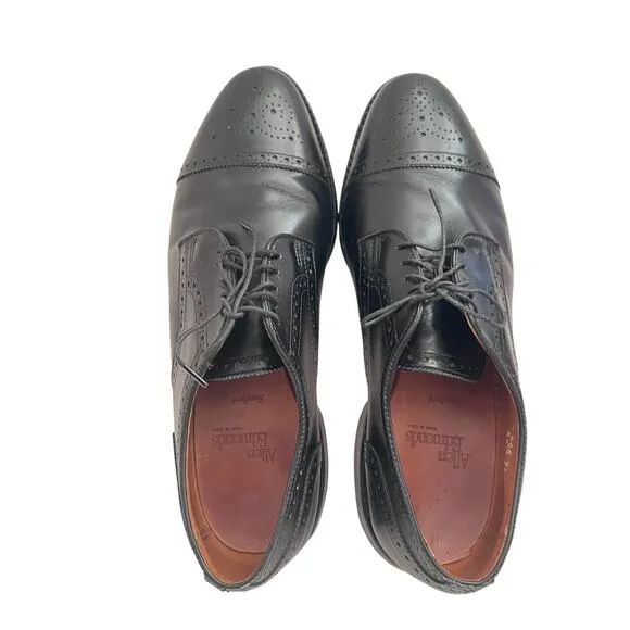 Allen Edmonds Sanford Black Leather Cap Toe Oxford Shoes Size 9.5 Wide