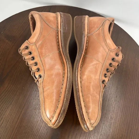 Allen Edmonds Torino Shoe Men's 7.5D Brown Leather Split Toe Oxford Casual 48045