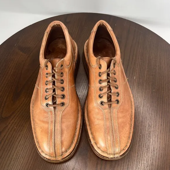 Allen Edmonds Torino Shoe Men's 7.5D Brown Leather Split Toe Oxford Casual 48045