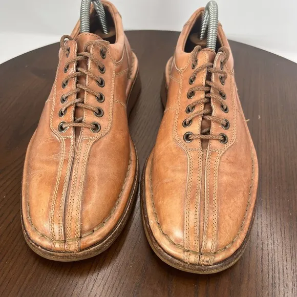 Allen Edmonds Torino Shoe Men's 7.5D Brown Leather Split Toe Oxford Casual 48045