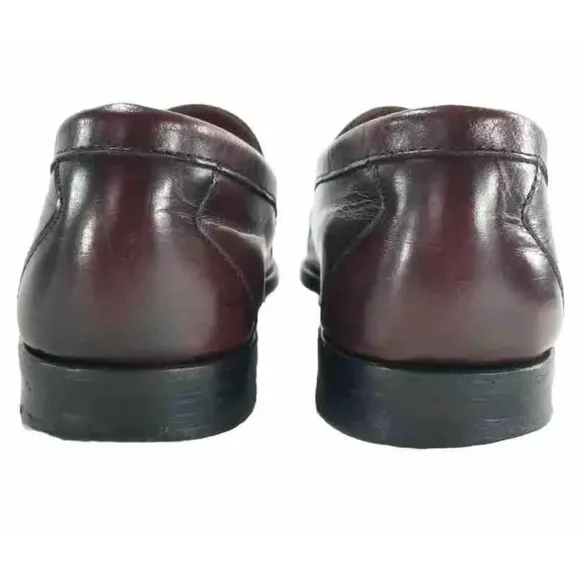 Allen Edmonds Walden Shoes Men 11.5 B Burgundy Moc Toe Penny Loafer NARROW 42477